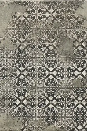 Petit Prix Carrelage effet carreaux ciment vieilli 33 x 33 cm ANTIQUA GRAPHITE